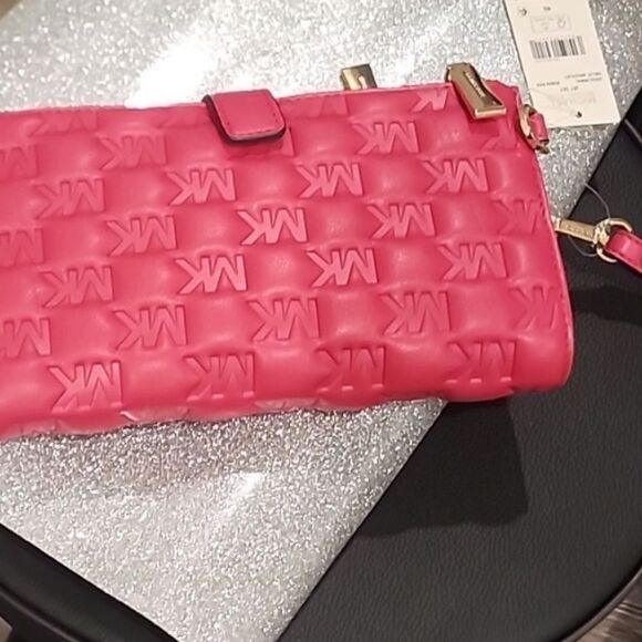 Michael Kors Logo Embossed Faux Leather Wallet - Picture 10 of 11